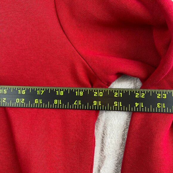 Breckenridge Womans Cardigan Sweater PM Petite Red Embroidered Patchwork Holiday - Picture 4 of 12